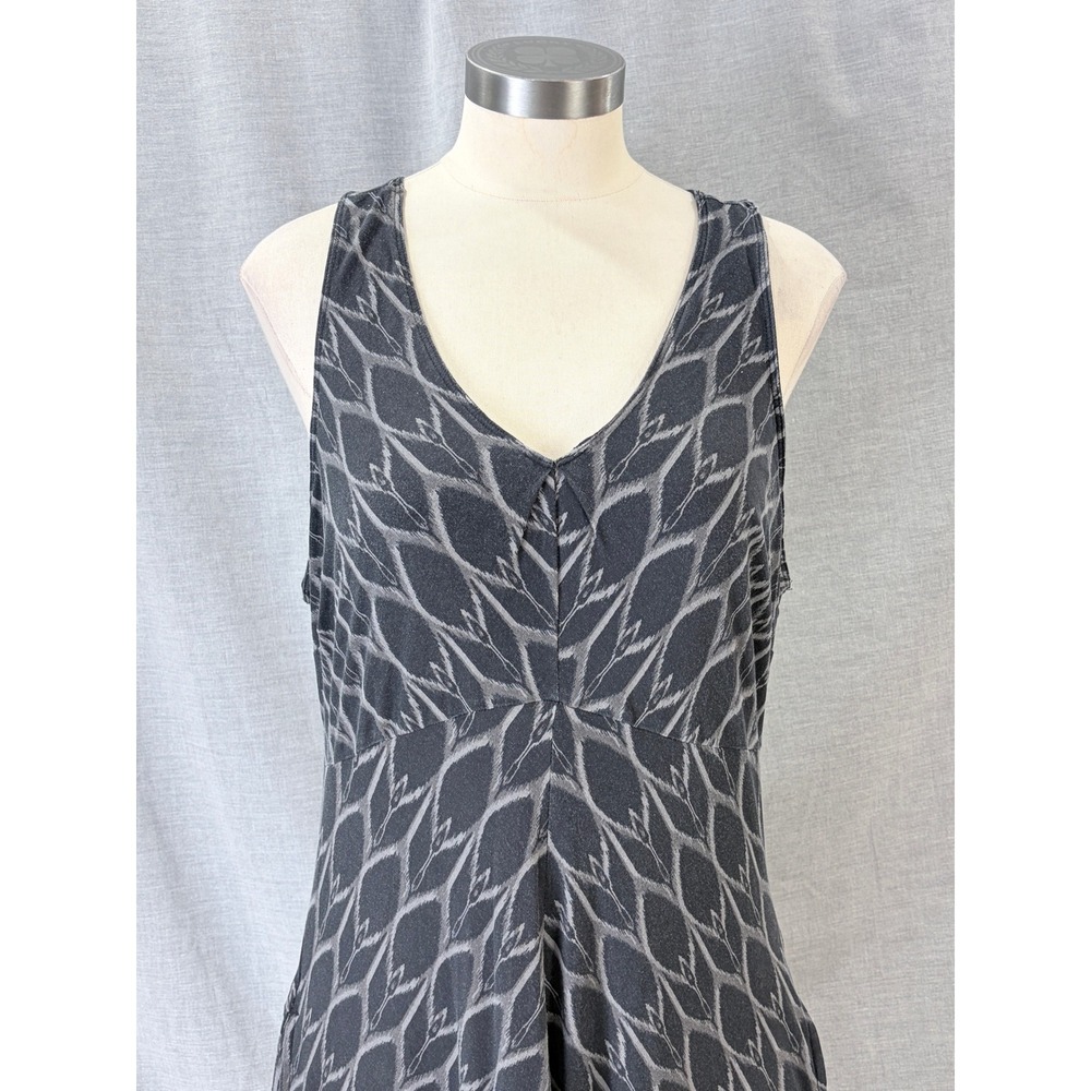 The North Face Charcoal Geometric Ikat Racerback Pocket Dress L Casual Travel - Picture 4 of 13